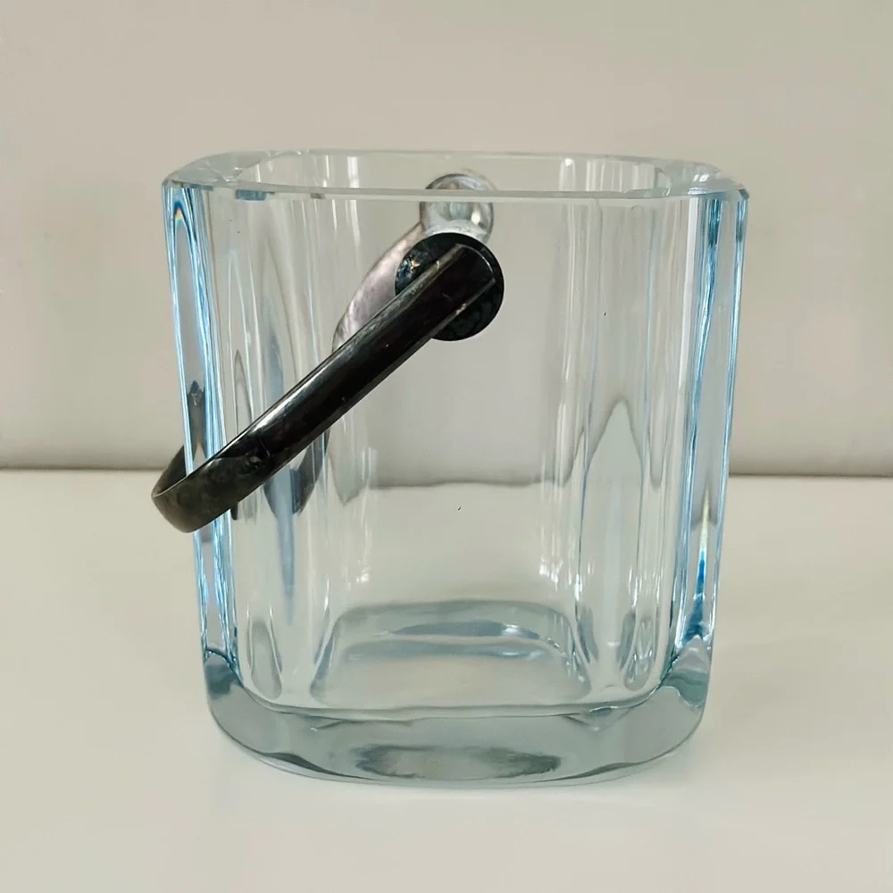 Vintage midcentury Swedish glass ice bucket